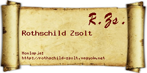 Rothschild Zsolt névjegykártya